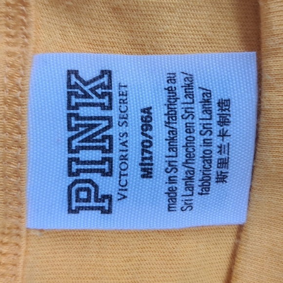 Pink Victoria Secret casual scoop neck Women's Med yellow & black t-shirt - Picture 4 of 4
